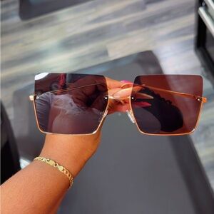 Stylish Gold and Brown Sunglasses